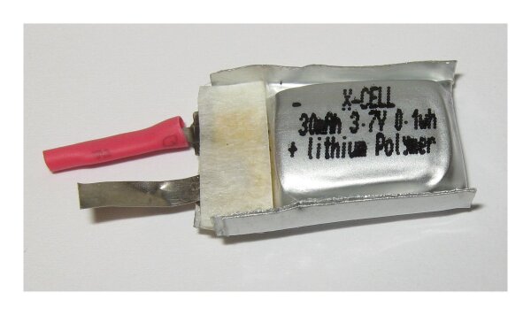 XCell Zelle 3,7V / 30mAh - 15 C - 1S1P , ECO Platine
