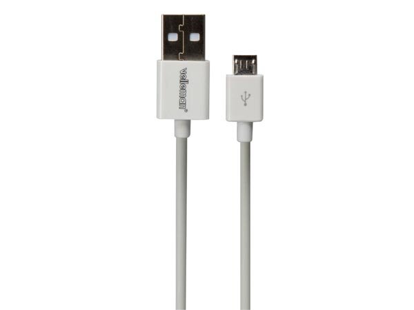 Kabel USB 2.0 A Stecker auf Micro-USB Stecker - weiß - 1 m