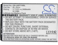 Ersatzakku - CS-LKP710SL - LG Optimus L7 2 - 3,7 Volt 1650mAh Li-Ion