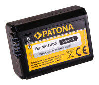 Ersatzakku - Sony NP-FW50 / NEX.3 / A33 - 7,2 Volt 950mAh...
