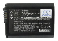 Ersatzakku - CS-FW50 - Sony NP-FW50 - 7,4 Volt 1080mAh Li-Ion