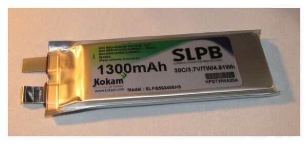 Kokam - 1S1P / 1300 30C - 3,7 Volt 1300mAh Li-Polymer