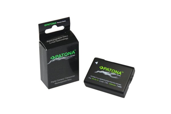 Patona Premium - Nikon EN-EL14 - 7,4 Volt 1050mAh Li-Ion