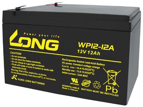 Long - WP12-12A - 12 Volt 12 Ah Pb - F1/F187