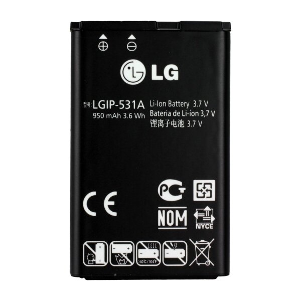 Ersatzakku - LG LGIP-531A - 3,7 Volt 950mAh Li-Ion - Original