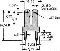 Keystone - 1282 - 2.8 & 6.35mm Vertical Terminal