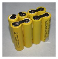 Akkupack für NiCd-Akku BP 600 / BP 1100 - 9,6 Volt zum Selbsteinbau
