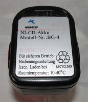 Akkureparatur - Zellentausch - NORMFEST NI-CD-Akku BG-4 - 4,8 Volt Akku