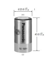 Panasonic - HHR-25SCH - 1,2 Volt 2500mAh Ni-MH -...