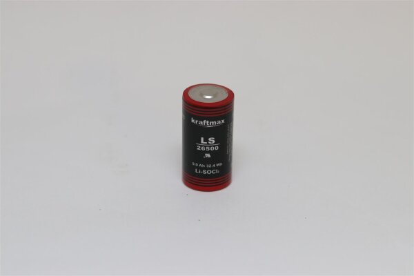 kraftmax - ER26500 / LS26500 - Baby C Zelle - 3,6 Volt 8500mAh - Lithium