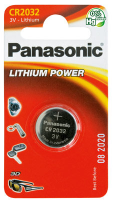 Panasonic - CR2032 - 3 Volt 220mAh Lithium - 1er Blister
