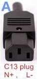 C13 Plug [N+ / L-]